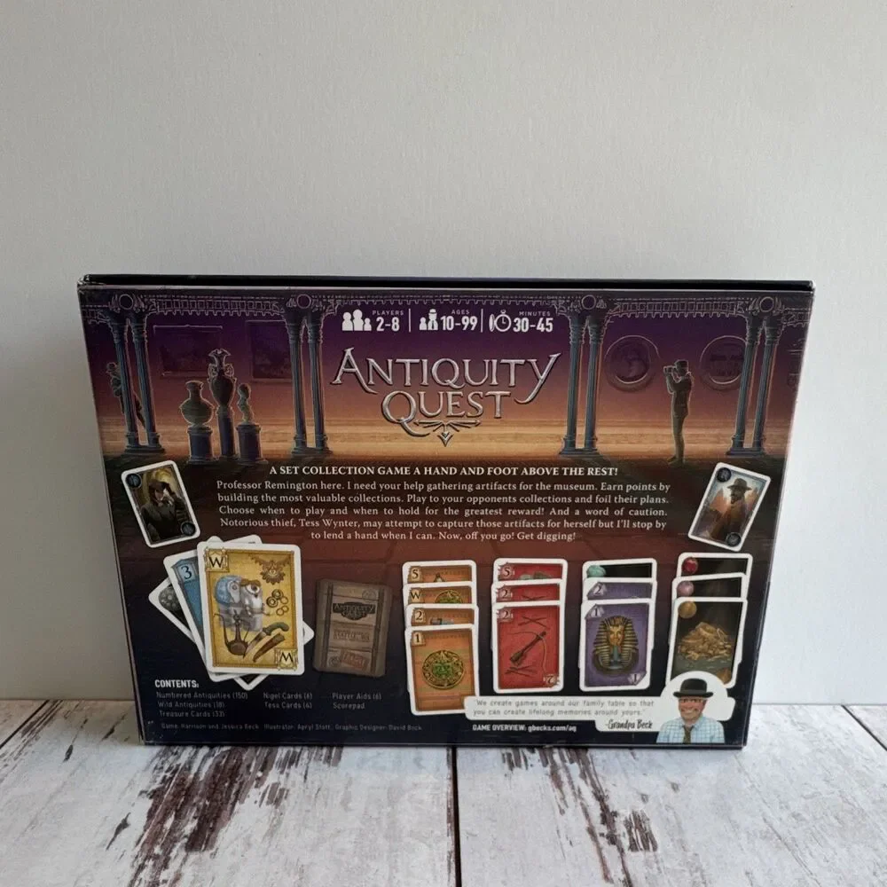 Grandpa Beck's Games Antiquity Quest Antiques Card Game 2-8P Ages 10+